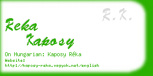 reka kaposy business card